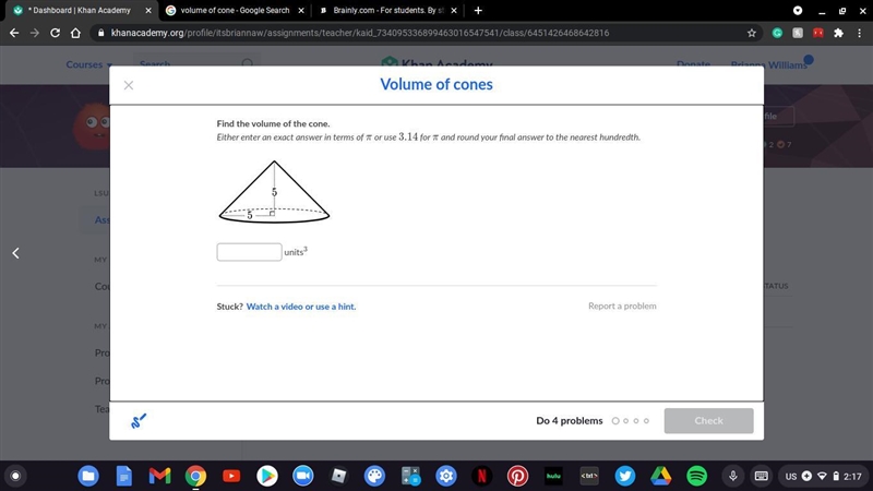 PLEASE HELP!!!!!!!!!!!! VOLUME OF A CONE!!!!!!-example-1