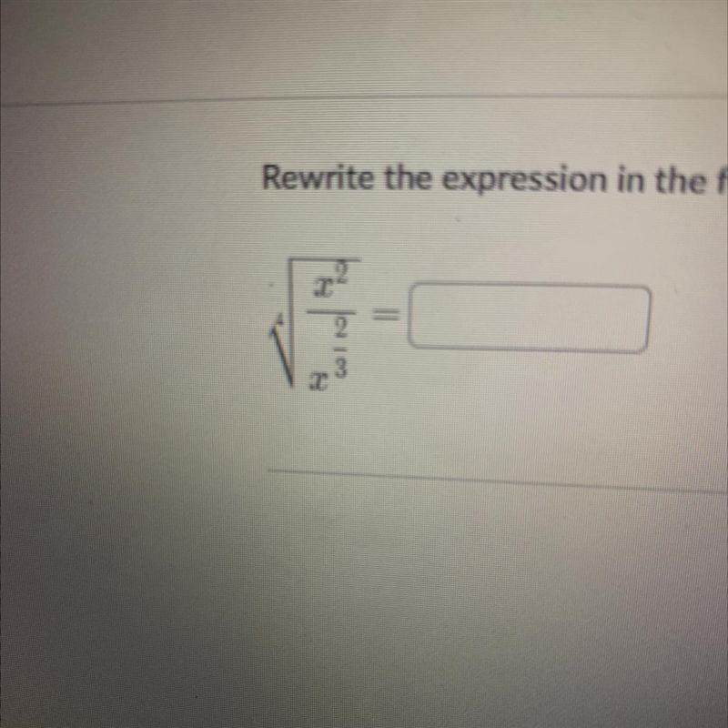 Rewrite the expression in the form x^n-example-1