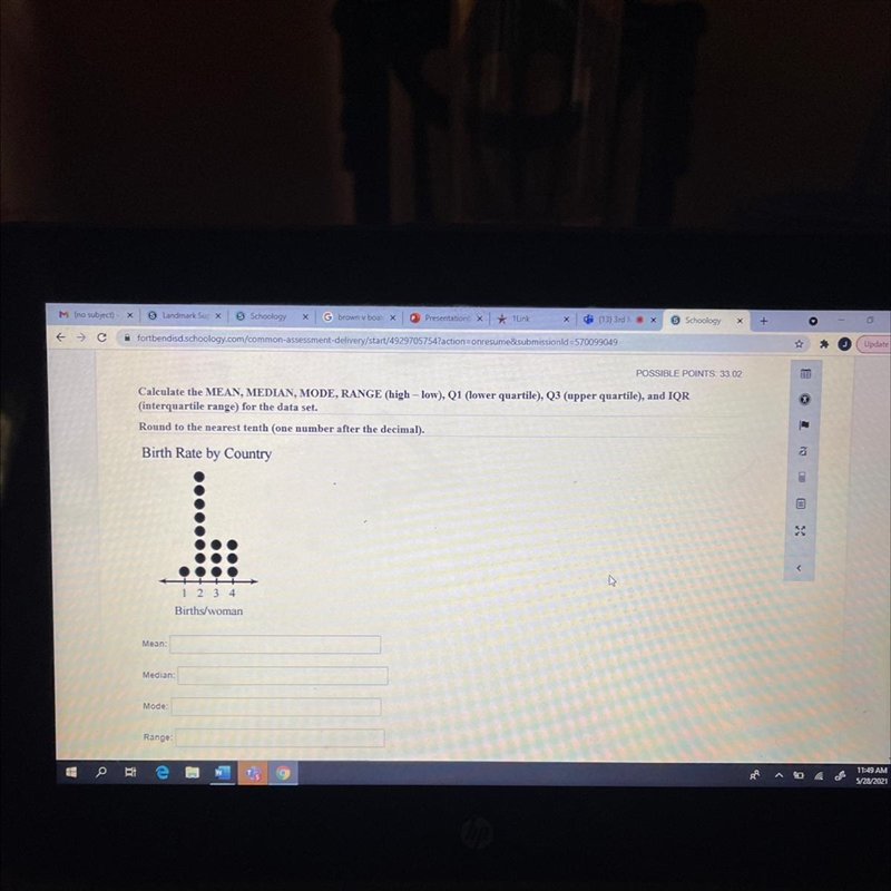 Help me find the mean mode range median-example-1