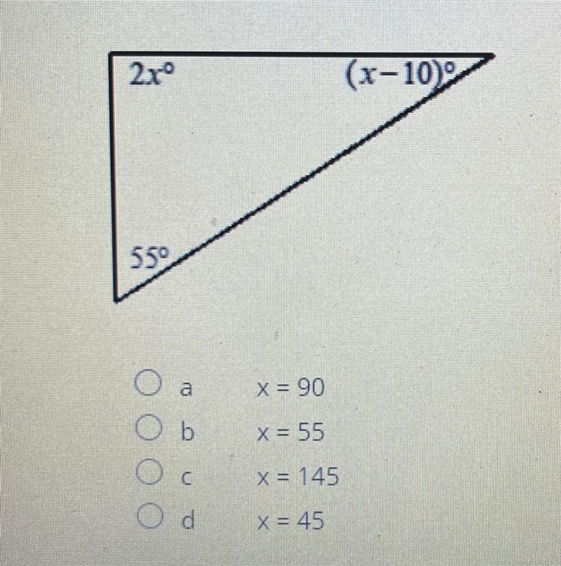 PLEASE HELP!! Question:use the figure to solve for x-example-1