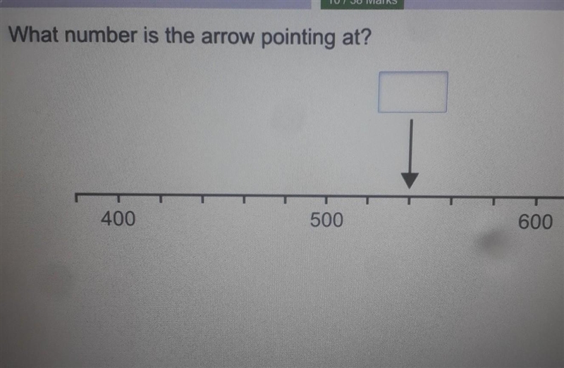 What number is the arrow pointing at?​-example-1