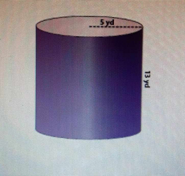 Find the volume of the cylinder shown. Use 3.14 for pl. Round your answer to the nearest-example-1