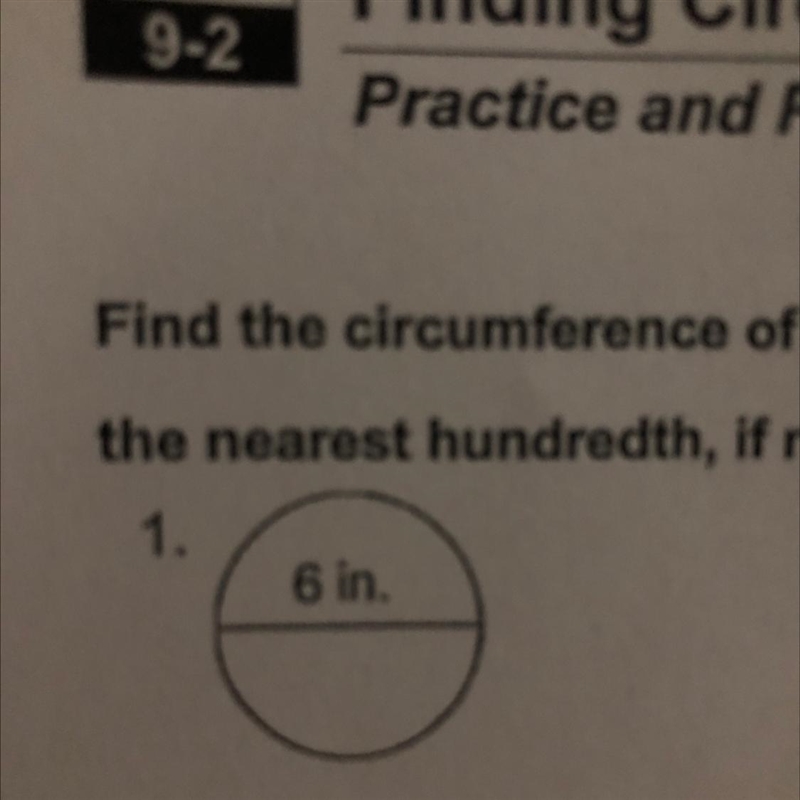 What is the circumference of 6 inches-example-1