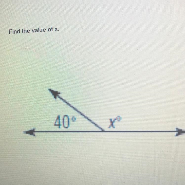 Find the value of x. 40-example-1