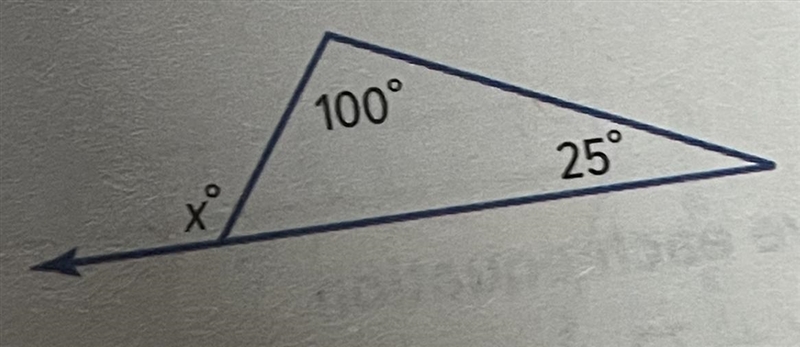 Find the value of x in each triangle. show your work on a separate piece of paper-example-1