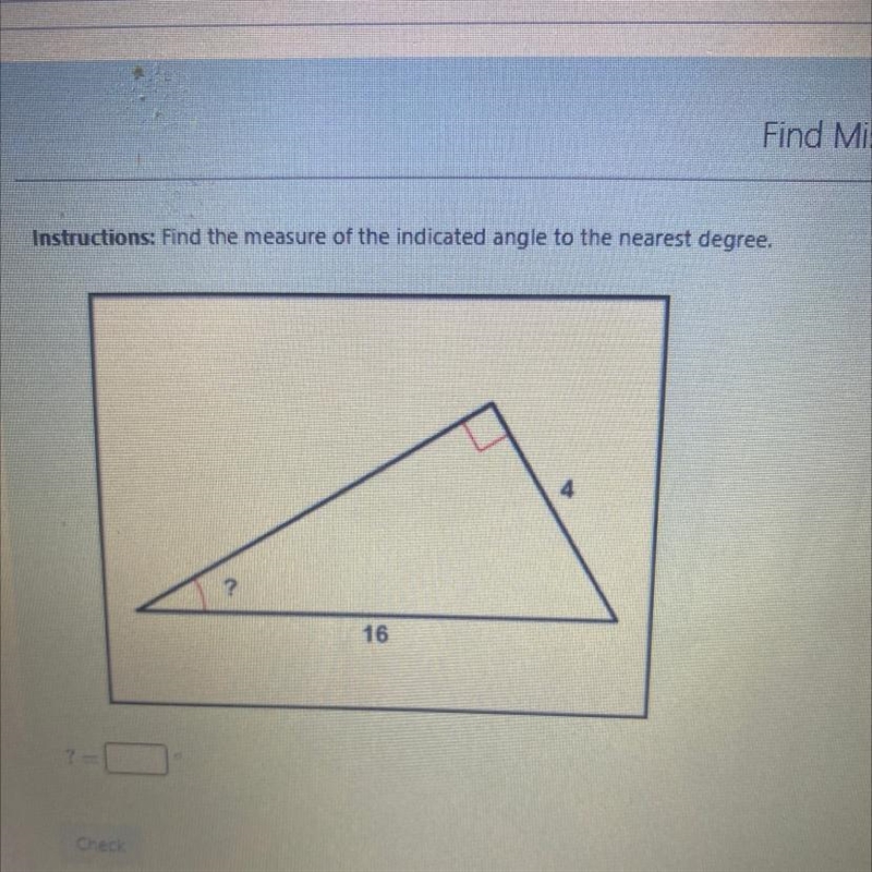 Find the value of the trigonometric ratio, Make sure to simplify the fraction if needed-example-1