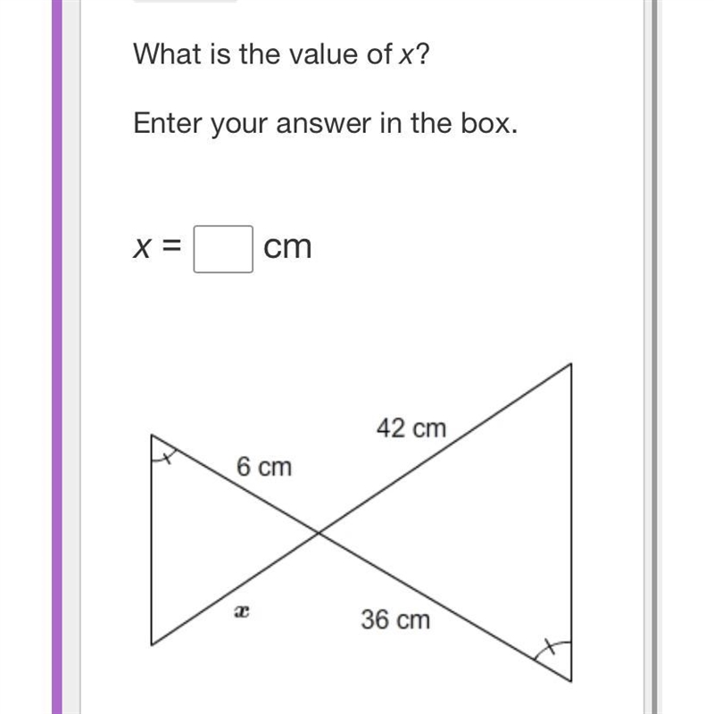 What is the Value of X please help!-example-1