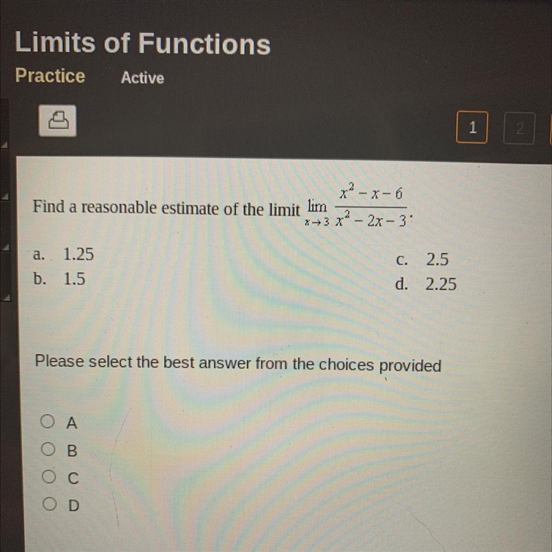 Find a reasonable estimate of the limit-example-1