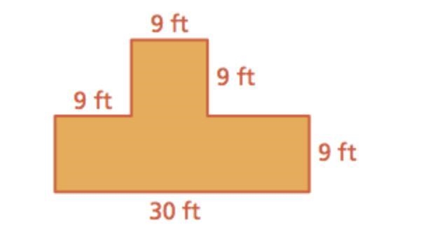 I don't know why I keep getting 93 ft but it says it's wrong... Find the perimeter-example-1