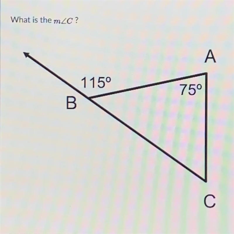 A. 190 degrees B. 50 degrees C. 65 degrees D. 40 degrees-example-1