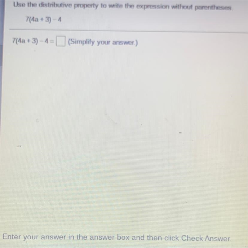 Use Distributive property to write the expression without￼ parentheses-example-1