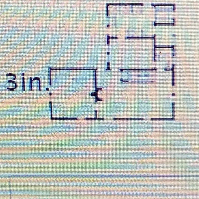 Ali is moving into her new apartment. Her bedroom on the floor plan is 3 inches. If-example-1