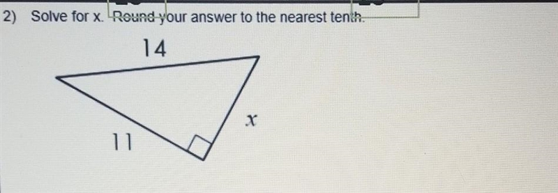 Solve for X round your answer to the nearest tenth​-example-1