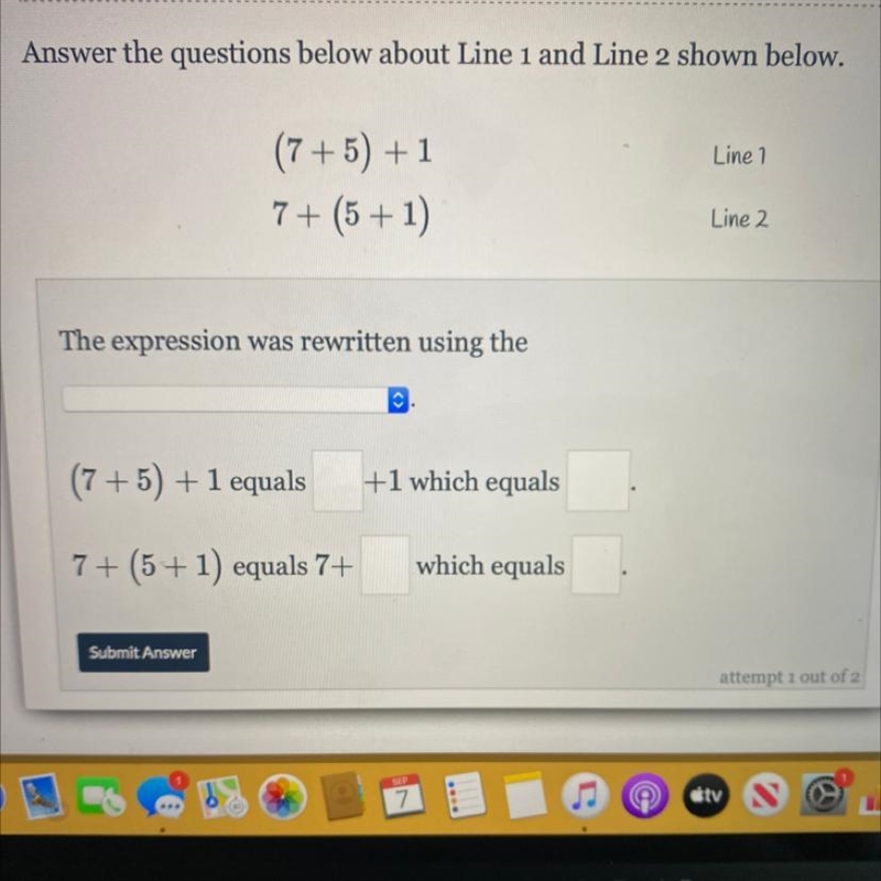 Pls help (pic above) also: expression was rewritten using? a.commutative property-example-1