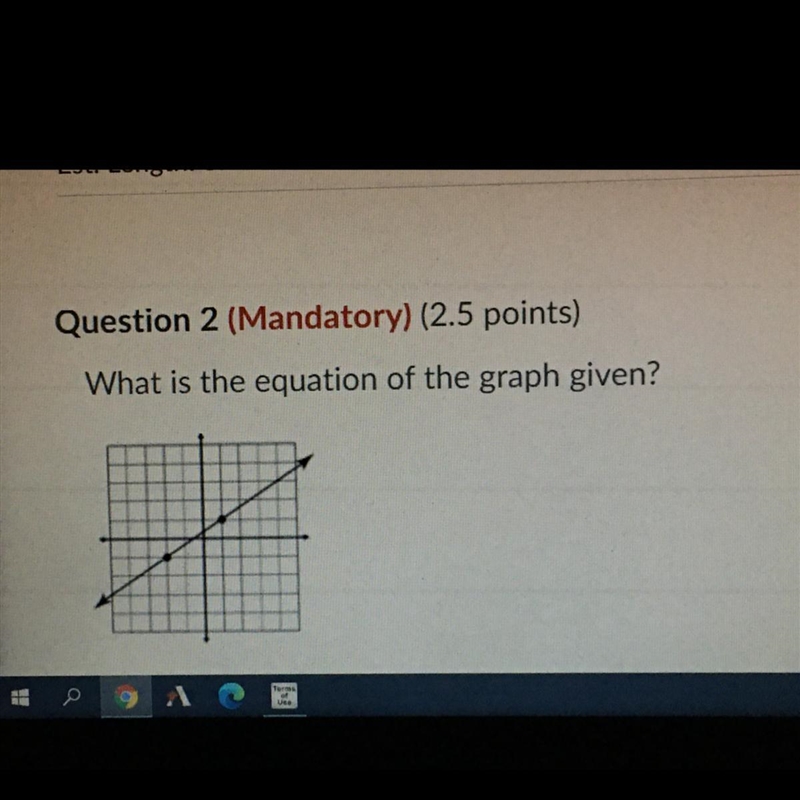 What is the equation of the graph given?-example-1