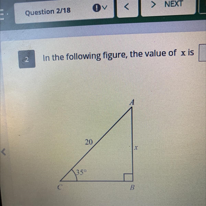 In the following figure the value of x is-example-1