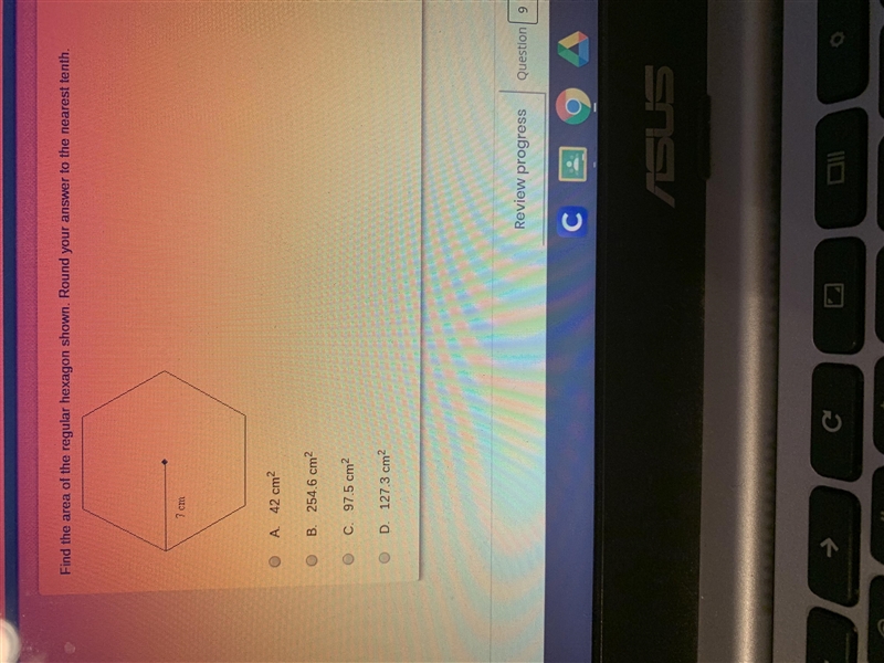 Area of hexagon please help-example-1