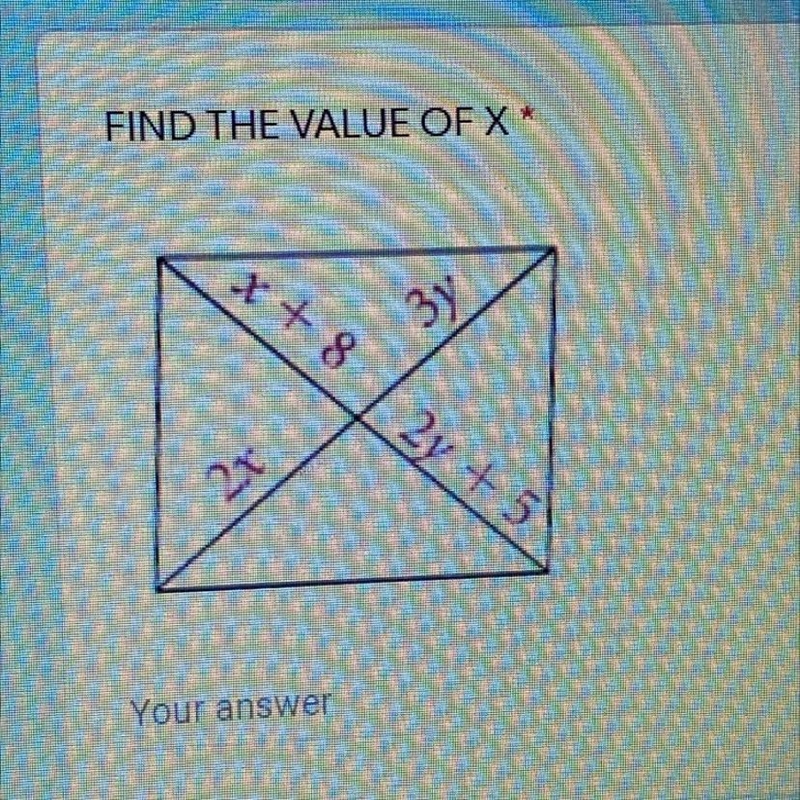 FIND THE VALUE OF X-example-1