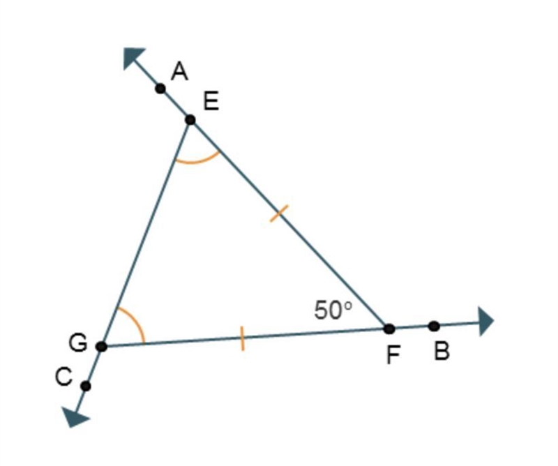 What is the measure of egf A.40 B.55 C.65 D.80-example-1