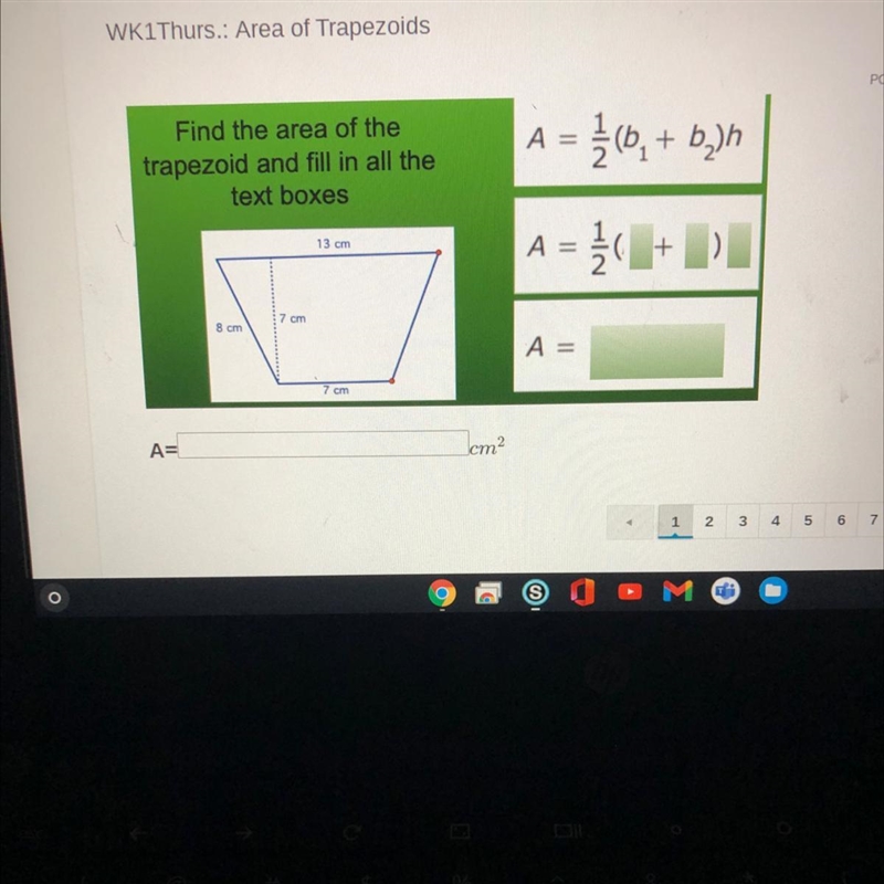 Find the area of the trapezoid (explain ur answer)-example-1