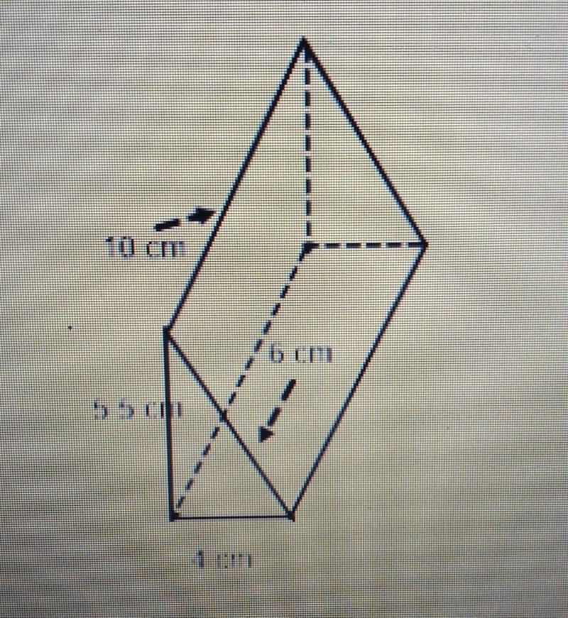 Halla el volumen del siguiente prisma triangular...​-example-1