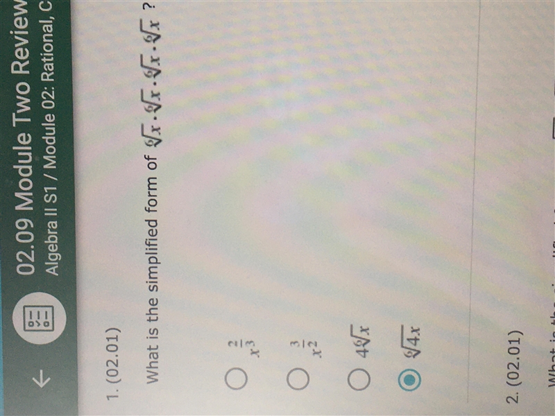 What is the simplified form of 6^square root of x multiplied by 6^square root of x-example-1