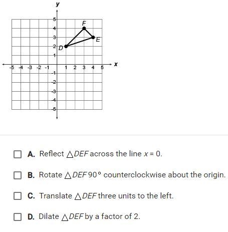 Please help!! Which transformations would result in a geometric figure that is exactly-example-1