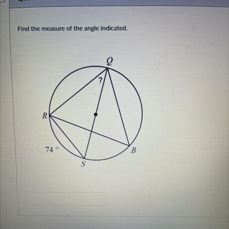 Find the measure of the angle indicated-example-1