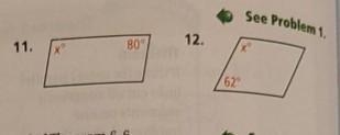 Please find the value of x in each parellogram and show work ​-example-1