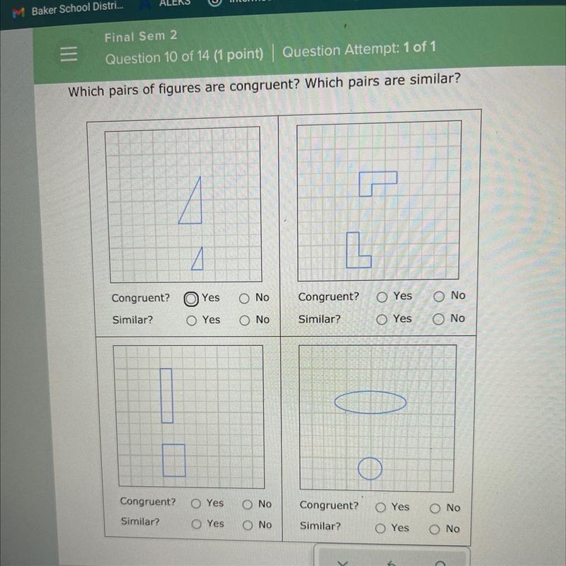 Which pairs of figures are congruent? Which pairs are similar? PLEASE HELP-example-1