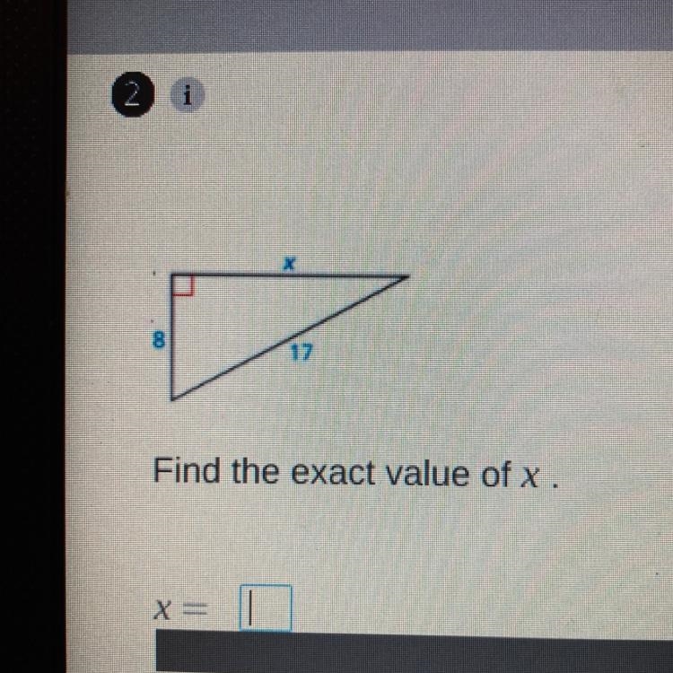 Find the exact value of x.-example-1