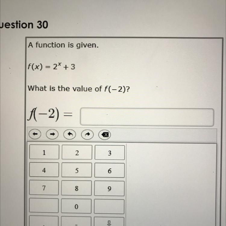 F(x)=2*+3 What is the value of f(-2)-example-1