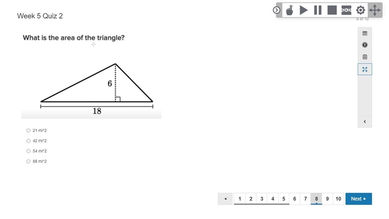 What is the Area of the triangle?-example-1