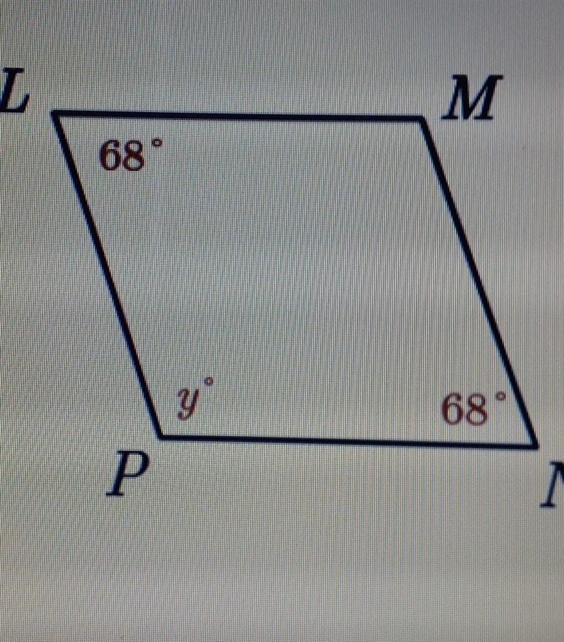 WHAT IS THE VALUE OF Y IF L M N P IS A PARALLELOGRAM​-example-1