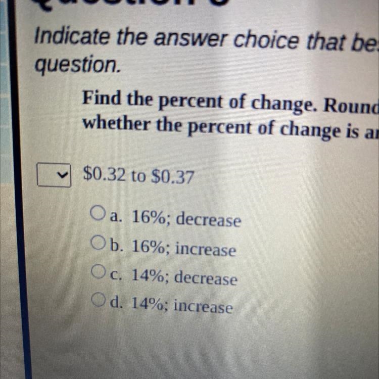 0.32 to 0.37 percent of change increase or decrease-example-1