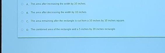 The expression 2w^2 + 10w represents the area of a rectangle with width of w inches-example-1