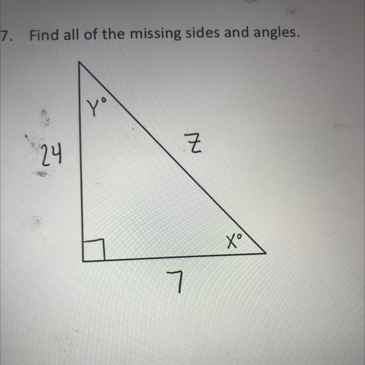 Find all the missing sides and angles (picture attached)-example-1