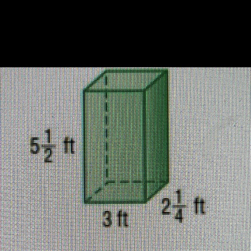 HELP ASAP PLEASE Find the volume of the figure below. 1. 3718 ft 2. 3018 ft 3. 1013 ft-example-1