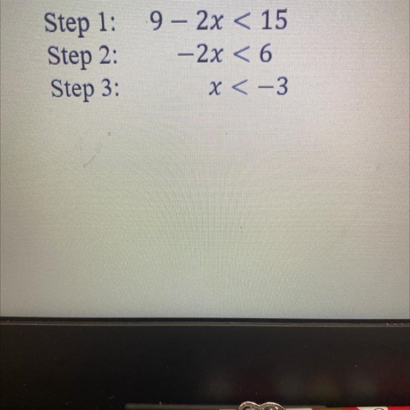 An algebra I student solved the following inequality.if their work is correct draw-example-1