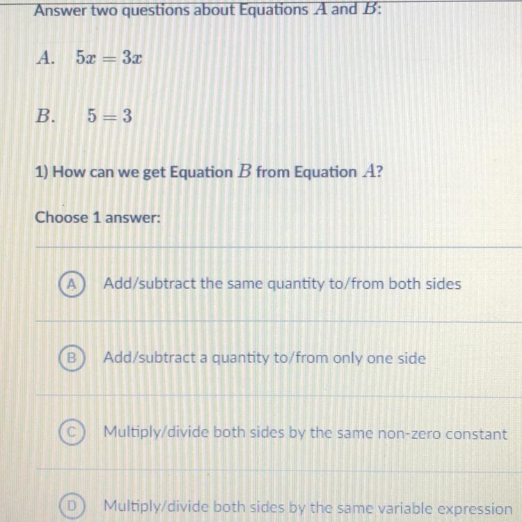 HELP PLEASE HELP EMERGENCY Also based on ur pervious answer are the equations equivalent-example-1