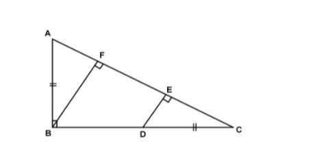 ABC is a right triangle in which ∠B = 90°. D is a point on BC such that DC=AB. DE-example-1