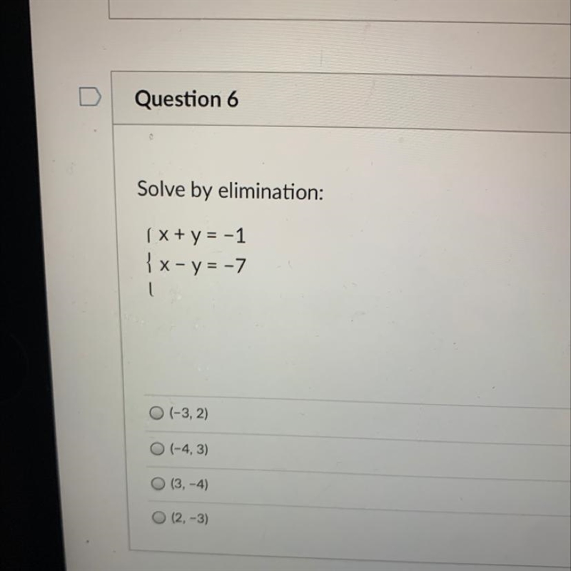 Solve by elimination-example-1