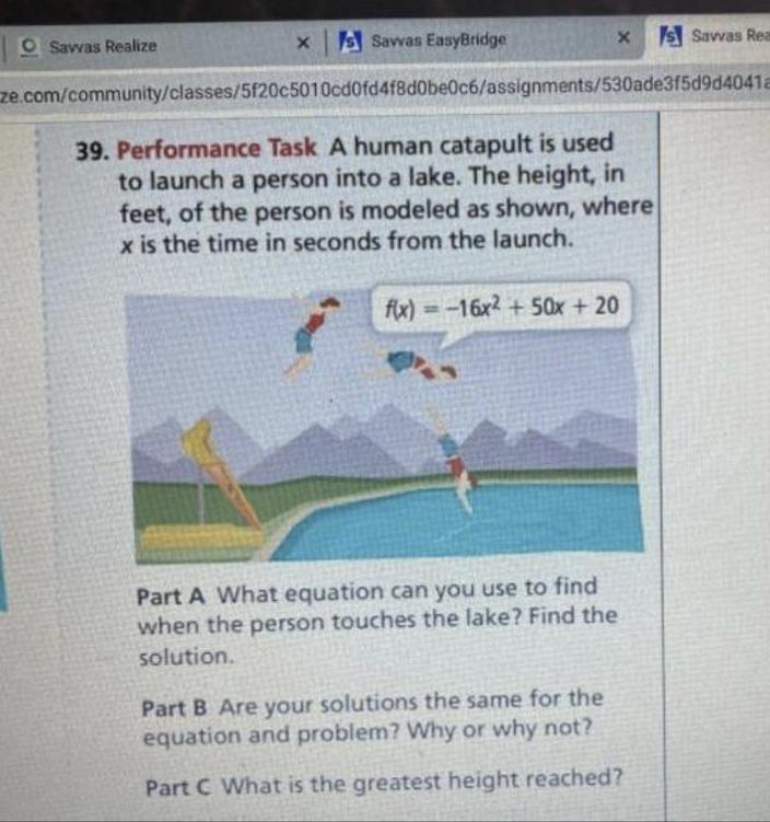 A human catapult is used to launch a person into a lake.-example-1