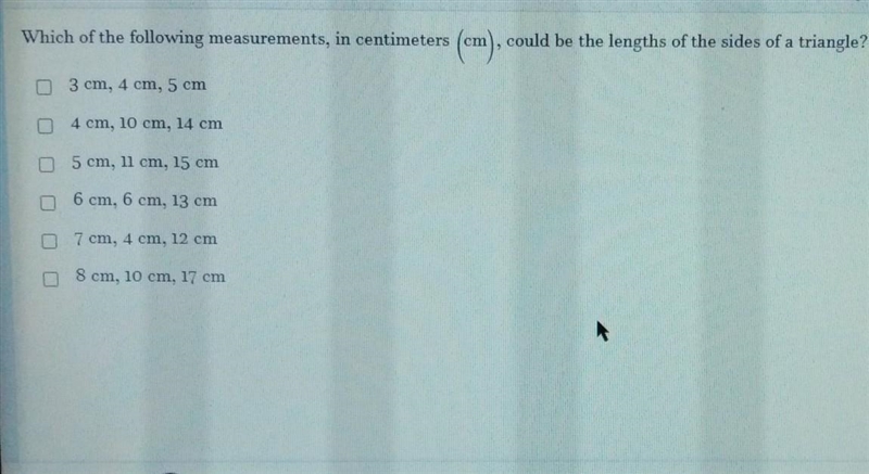 PLEASE HELP ASAP!!!!! 50 POINTS!!!! Which of the following measurements, in centimeters-example-1