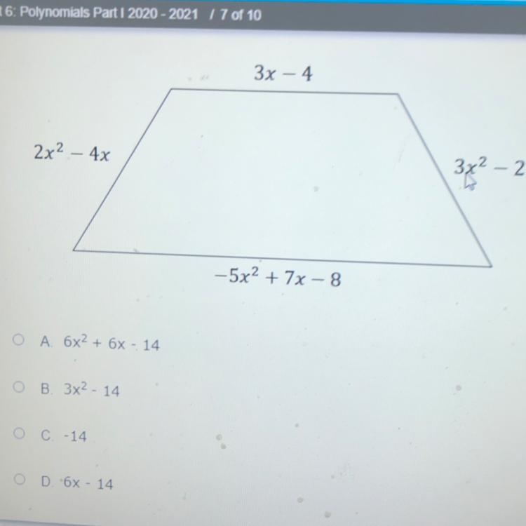 What is the perimeter of the figure shown below?-example-1