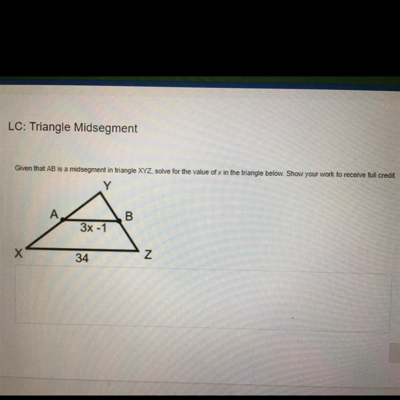 Triangle midsegment please and thanks-example-1