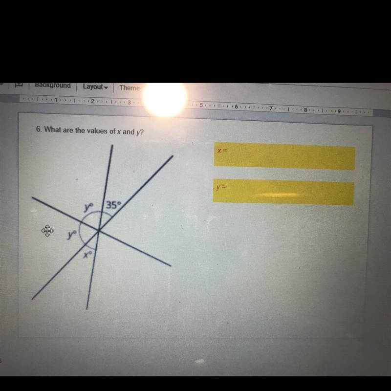 What is the values of x and y I need help Now! Pls!-example-1