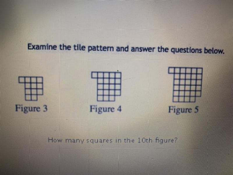 How many squares will be in figure 10!?-example-1