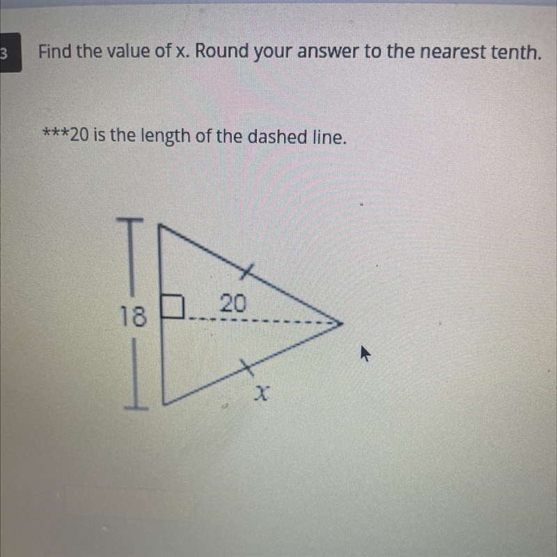 Find value of x. round answer to nearest tenth.-example-1