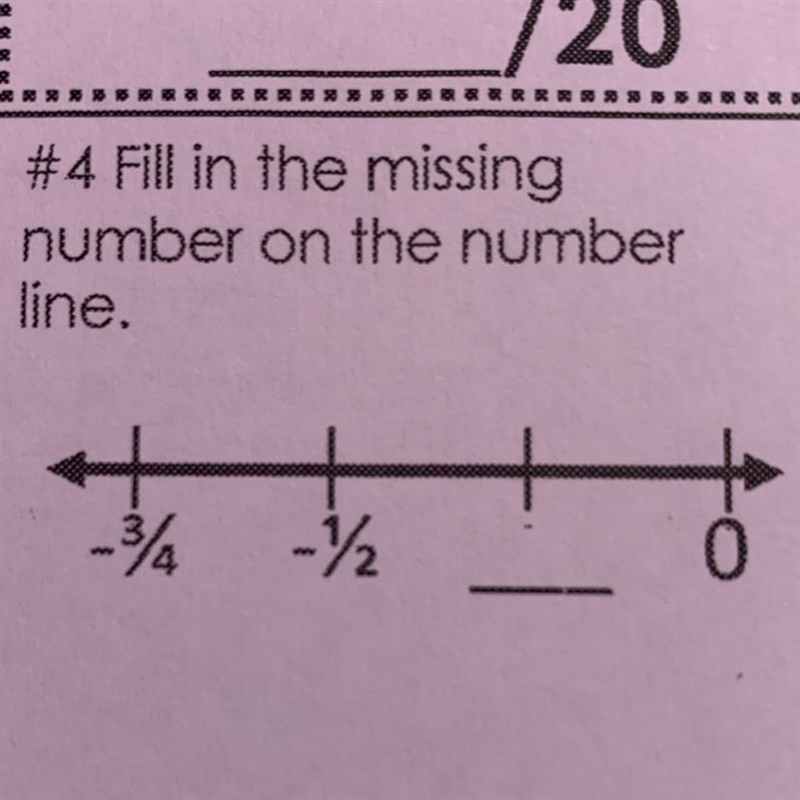 #4 Fill in the missing number on the number line.-example-1